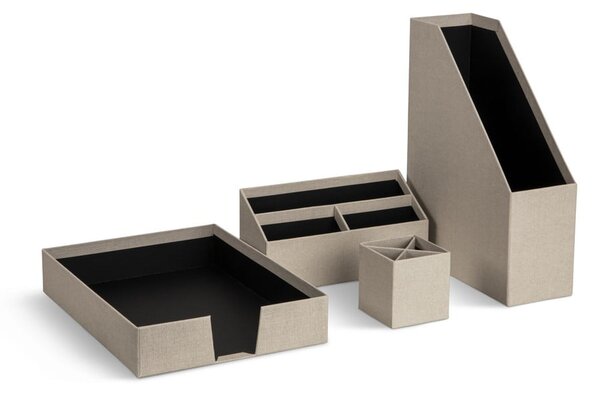 Kartónové organizéry v súprave 4 ks Hugo Canvas Paper Laminate – Bigso