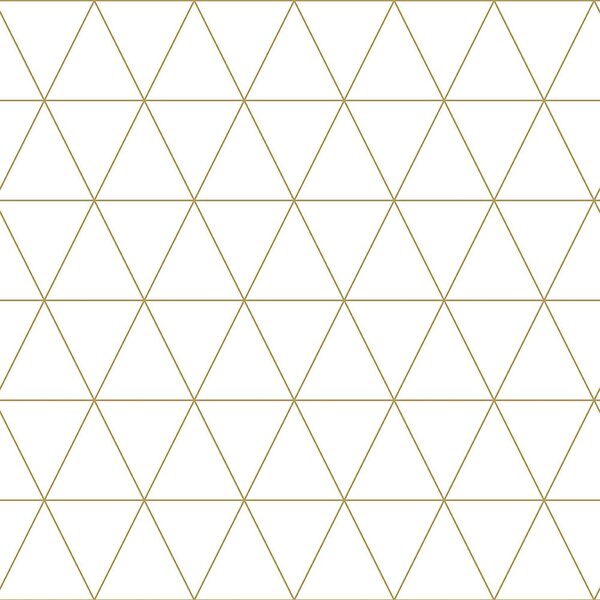 Bielo zlatá vliesová tapeta trojuholníky 139147, Black & White, Esta