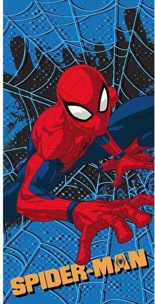 Červená/modrá detská osuška z mikrovlákna 70x140 cm Spider-man – Jerry Fabrics
