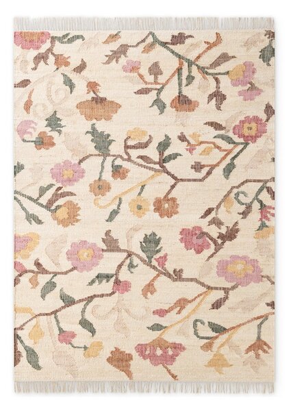Krémový ručne tkaný jutový koberec 80x150 cm Roya Violette – Elle Decoration