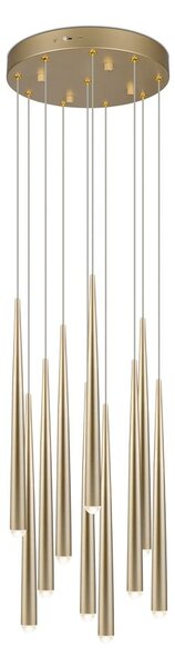 LED závesné svietidlo v zlatej farbe ø 30 cm Cala – Trio Select