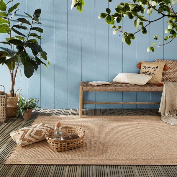 Flair Rugs , Kusový koberec Aruba Alfresco Weave Natural – na von aj na doma, 80x150, béžová, chodba / predsieň