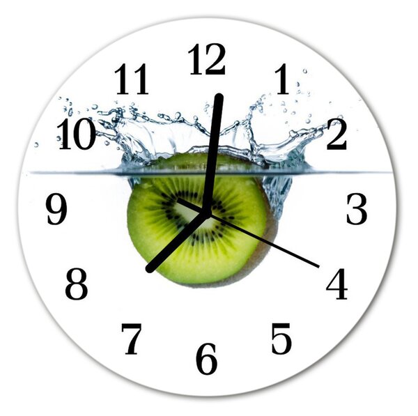 Nástenné sklenené hodiny Kiwi fi 30 cm