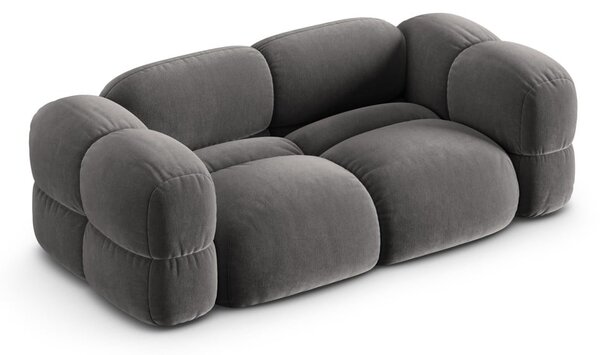 Sivá zamatová pohovka 210 cm Loretto – Cosmopolitan Design