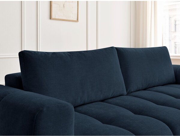 Tmavomodrá rozkladacia/s úložným priestorom pohovka 251 cm Fuji – Bobochic Paris
