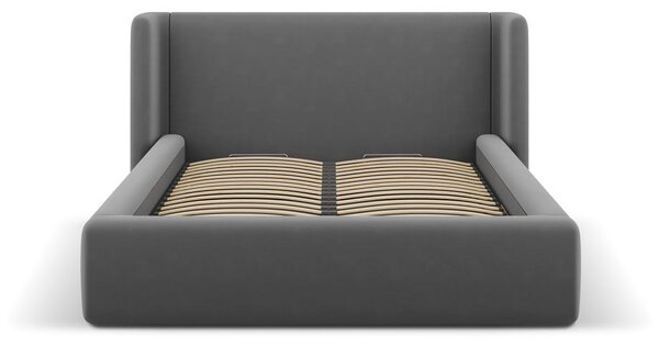 Sivá čalúnená dvojlôžková posteľ s úložným priestorom s roštom 180x200 cm Jason – Windsor & Co Sofas