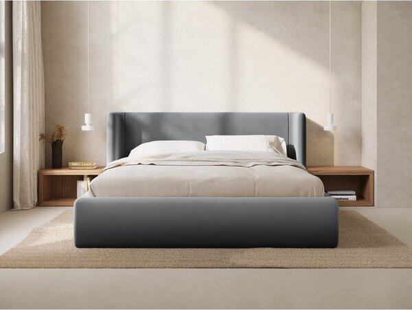 Sivá čalúnená dvojlôžková posteľ s úložným priestorom s roštom 180x200 cm Jason – Windsor & Co Sofas