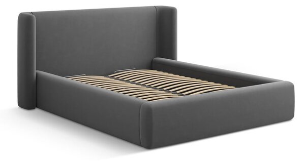 Sivá čalúnená dvojlôžková posteľ s úložným priestorom s roštom 180x200 cm Jason – Windsor & Co Sofas