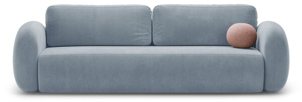 Sivomodrá zamatová rozkladacia/s úložným priestorom pohovka 262 cm Tonale – Cosmopolitan Design