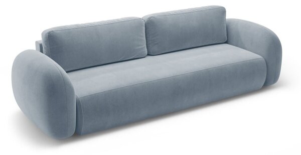 Sivomodrá zamatová rozkladacia/s úložným priestorom pohovka 262 cm Tonale – Cosmopolitan Design