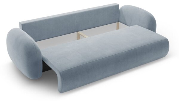 Sivomodrá zamatová rozkladacia/s úložným priestorom pohovka 262 cm Tonale – Cosmopolitan Design
