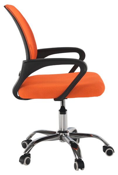 KONDELA Kancelárska stolička, oranžová/čierna, DEX 2 NEW