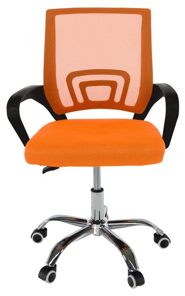 KONDELA Kancelárska stolička, oranžová/čierna, DEX 2 NEW
