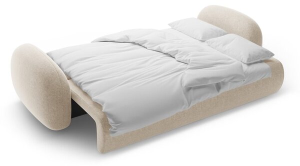 Béžová ženilková rozkladacia/s úložným priestorom pohovka 262 cm Tonale – Cosmopolitan Design