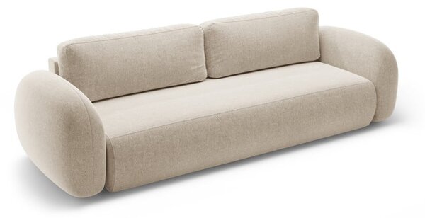 Béžová ženilková rozkladacia/s úložným priestorom pohovka 262 cm Tonale – Cosmopolitan Design