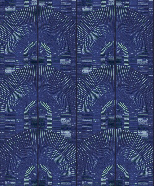 Luxusná modrá vliesová tapeta Art Deco, SPI804, Spirit of Nature, Khroma by Masureel