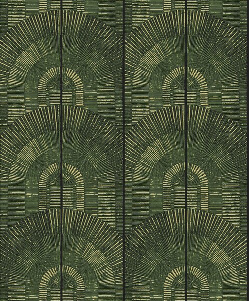Luxusná zeleno-zlatá vliesová tapeta Art Deco, SPI803, Spirit of Nature, Khroma by Masureel