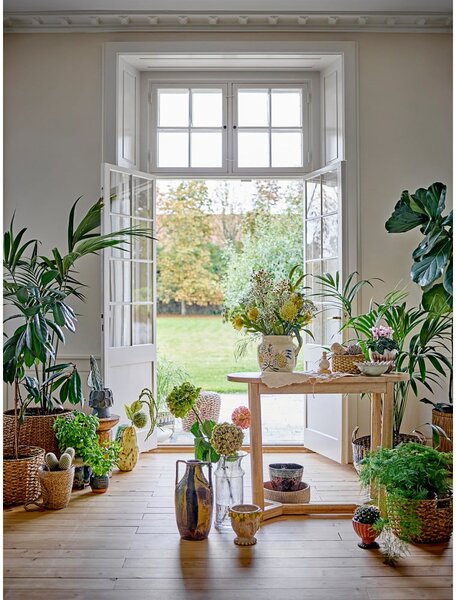 Konzolový stolík z kaučukového dreva v prírodnej farbe 35x100 cm Serrone – Bloomingville