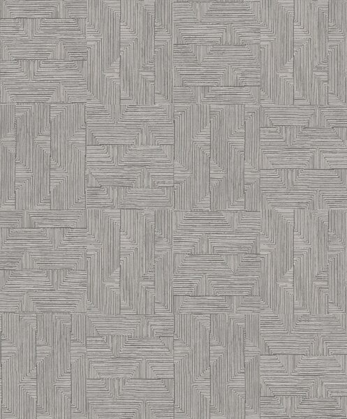 Hnedo-sivá geometrická vliesová tapeta na stenu, SPI403, Spirit of Nature, Khroma by Masureel