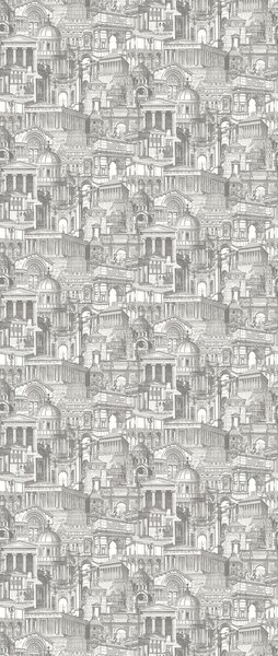 Sivá vliesová fototapeta, Historické domy, DG3ROM101, Wall Designs III, Khroma by Masureel