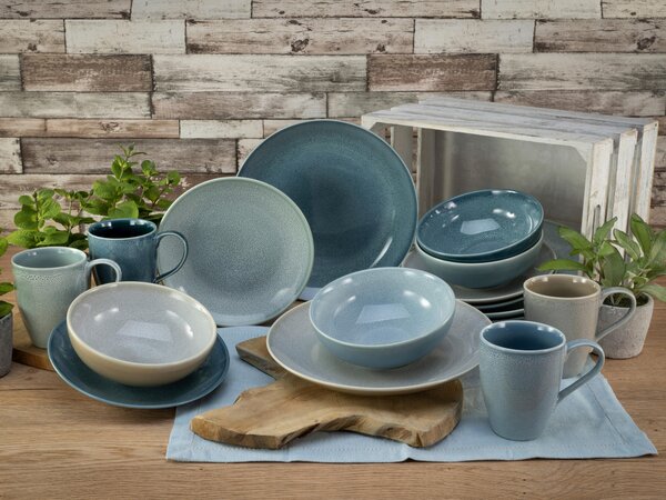 KOMBINOVANÝ SERVIS, 16-dielne, kamenina Creatable - Online Only bytové doplnky, Online Only