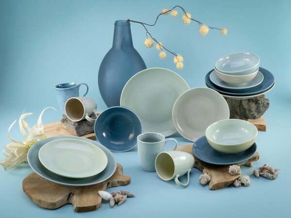 KOMBINOVANÝ SERVIS, 16-dielne, kamenina Creatable - Online Only bytové doplnky, Online Only