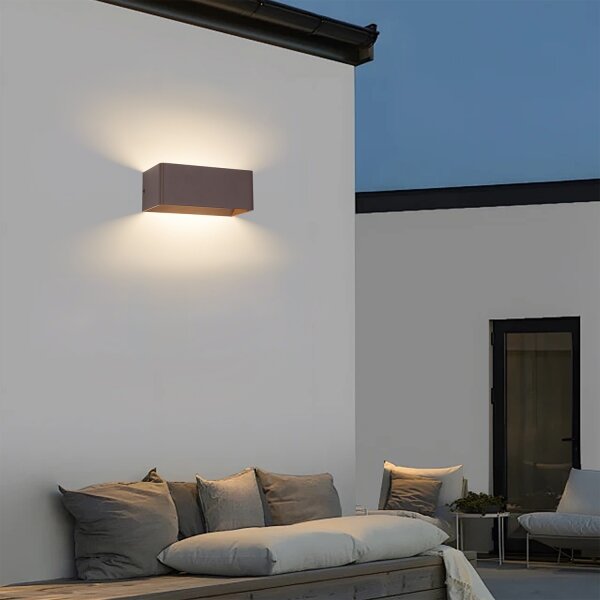Brilagi - LED Vonkajšie nástenné svietidlo DONNANI LED/7W/230V 20 cm hnedá IP44