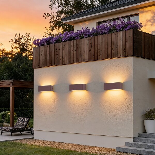 Brilagi - LED Vonkajšie nástenné svietidlo DONNANI LED/7W/230V 20 cm hnedá IP44
