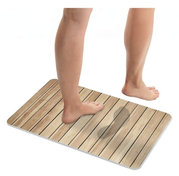 Kúpeľňová predložka z kremeliny v prírodnej farbe 39x60 cm Lepiana – Wenko