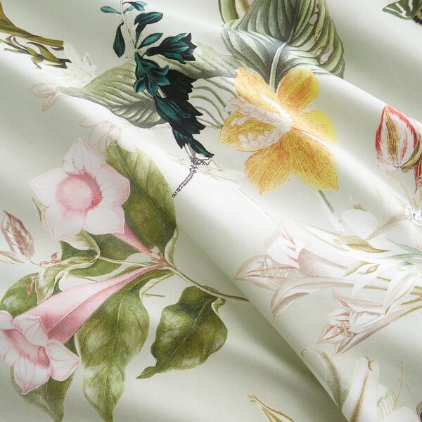 Svetlozelené bavlnené obliečky na dvojlôžko 200x200 cm Exotic Floral – RHS