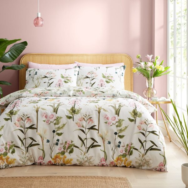 Svetlozelené bavlnené obliečky na dvojlôžko 200x200 cm Exotic Floral – RHS
