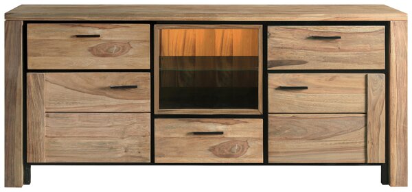 ŠIROKÁ KOMODA, indický palisander, farba indického palisandra, 175/75/40 cm Livetastic - Komody, Online Only