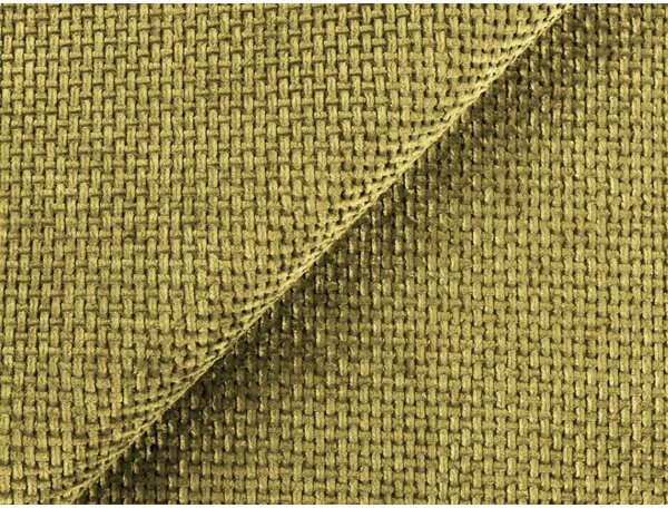 Žltá čalúnená dvojlôžková posteľ s úložným priestorom s roštom 140x200 cm Keoni – Makamii