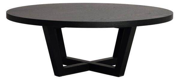 Čierny okrúhly konferenčný stolík v dekore duba ø 110 cm Boxford – Rowico