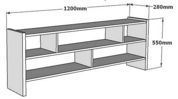 Kalune Design TV stolík PERA 120 cm biely