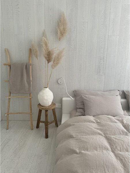 Béžové mušelínové obliečky na jednolôžko 135x200 cm Plain Muslin – Butter Kings