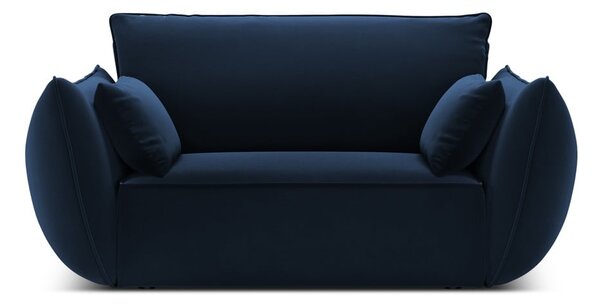 Tmavomodré zamatové kreslo Vanda – Mazzini Sofas