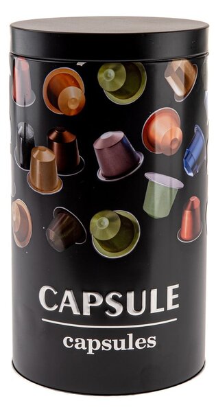 Čierna dóza na kávové kapsule Black3D – Dakls
