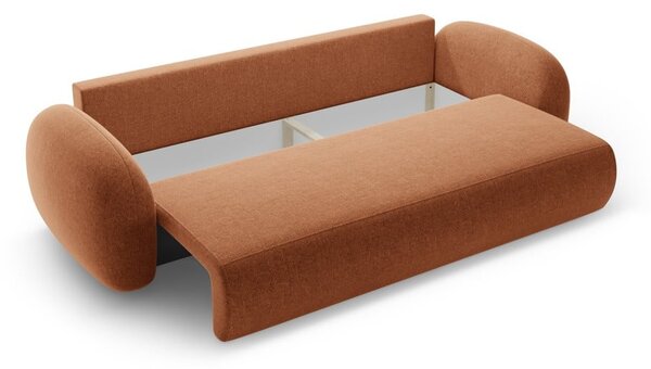 Ženilková rozkladacia/s úložným priestorom pohovka v tehlovej farbe 262 cm Tonale – Cosmopolitan Design