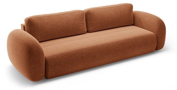 Ženilková rozkladacia/s úložným priestorom pohovka v tehlovej farbe 262 cm Tonale – Cosmopolitan Design