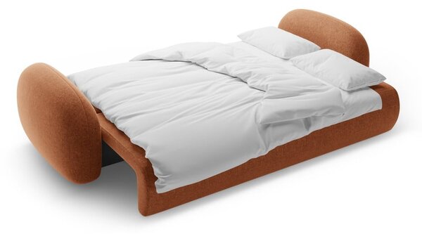 Ženilková rozkladacia/s úložným priestorom pohovka v tehlovej farbe 262 cm Tonale – Cosmopolitan Design