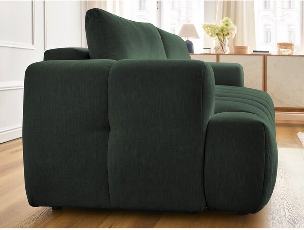Zelená rozkladacia/s úložným priestorom pohovka 251 cm Fuji – Bobochic Paris