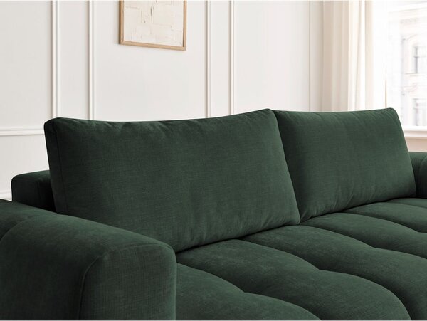 Zelená rozkladacia/s úložným priestorom pohovka 251 cm Fuji – Bobochic Paris