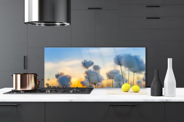 Sklenený obklad Do kuchyne Kvety rastlina príroda 125x50 cm
