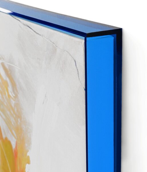 Obraz s ručne maľovanými prvkami 102x102 cm Confidential Blue – Malerifabrikken