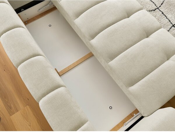 Béžová rozkladacia/s úložným priestorom pohovka 251 cm Fuji – Bobochic Paris