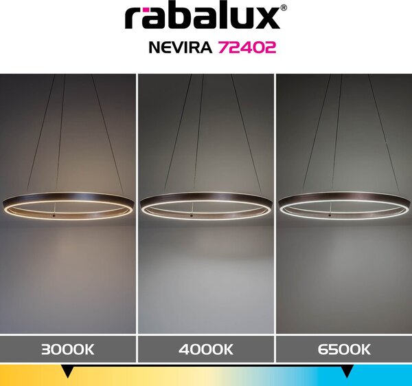 Závesné svietidlo LED 3000–6500K kávová IP20 Rabalux NEVIRA 72402