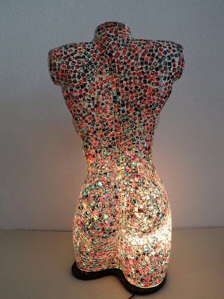 Stolná lampa ART -Torzo ženy 60 cm