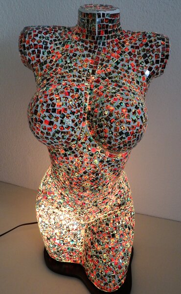 Stolná lampa ART -Torzo ženy 60 cm