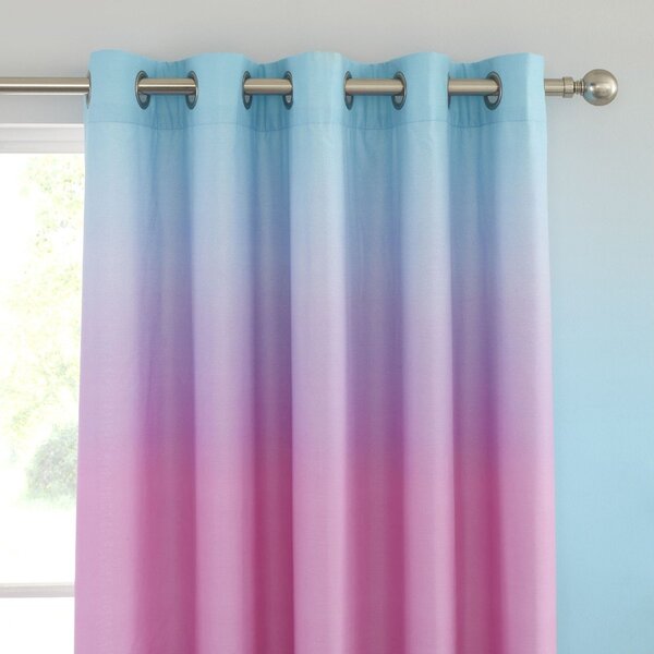 Ružový/fialový detský záves 2 ks 168x183 cm Ombre Rainbow Clouds – Catherine Lansfield